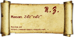 Masan Zénó névjegykártya